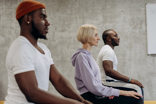 group of men exercising together