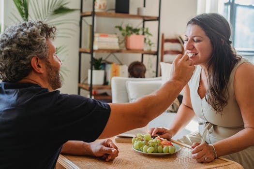 man enjoying a healthy snack