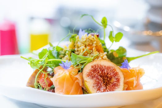 colorful plate of nutritious foods