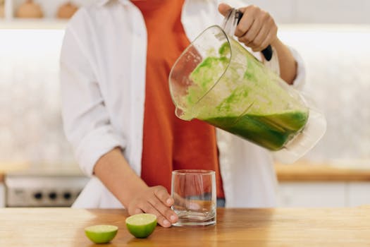 smoothie ingredients on table