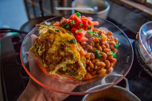 healthy dinner plate with protein and vegetables