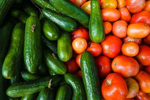 farmer’s market with fresh produce