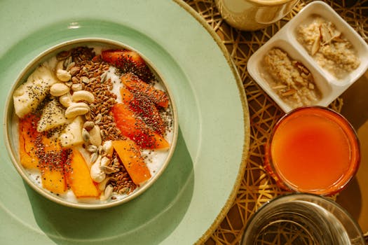 colorful plate of healthy food