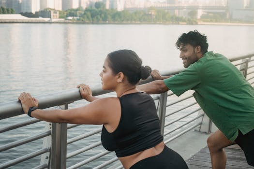 man exercising outdoors