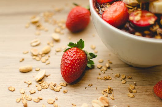 bowl of overnight oats with fruits