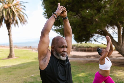 man doing yoga