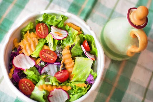 colorful salad with fresh veggies