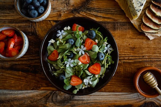 colorful salad bowl with various ingredients