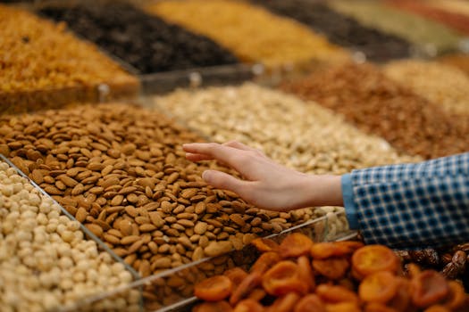 variety of cereals on a grocery shelf