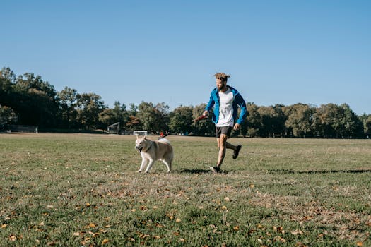 man walking in the park